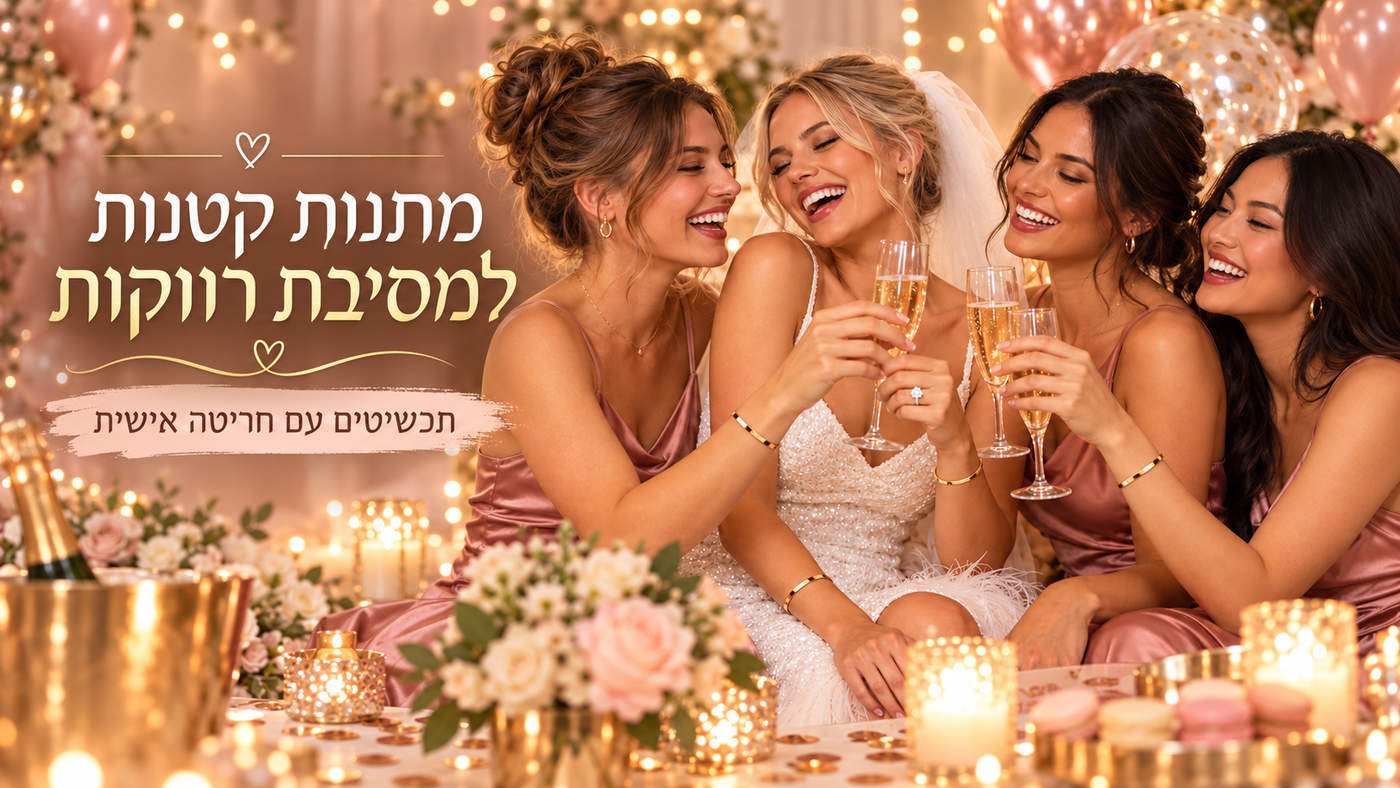 מתנות קטנות למסיבת רווקות – תכשיטים עם חריטה אישית בעיצוב אישי ומזכרות מיוחדות לכל המשתתפות