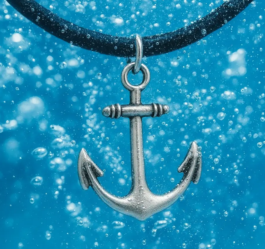 שרשרת עם תליון עוגן לגברים