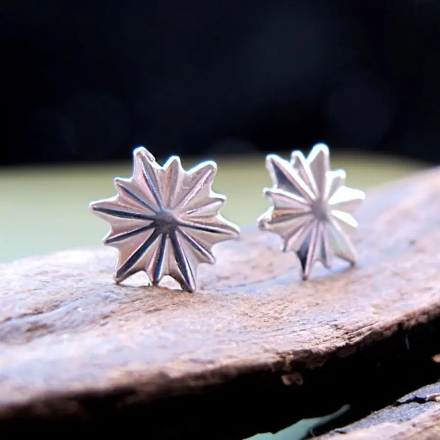 עגילי כוכב מכסף