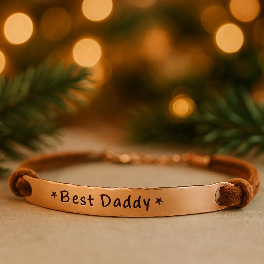 מתנה לאבא צמיד בעיצוב אישי לגברים