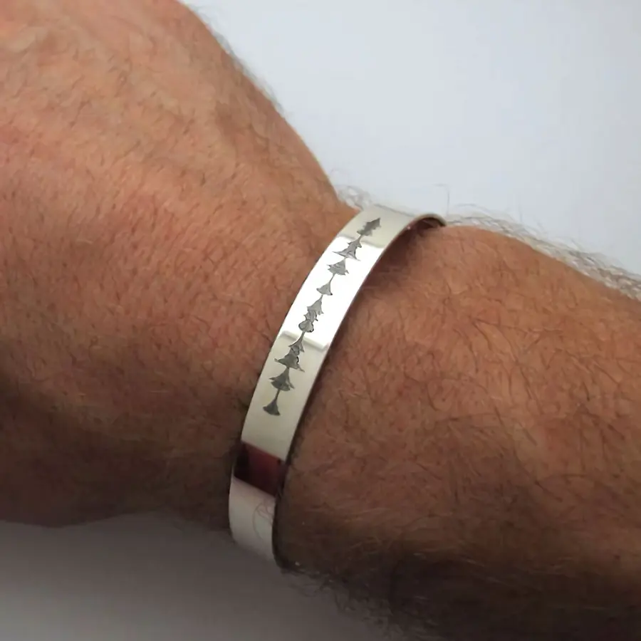 צמיד בעיצוב אישי לגבר מכסף אמיתי