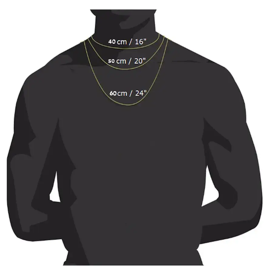 בחירת מידה נכונה לשרשרת לגבר