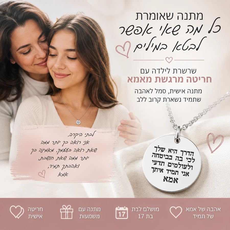 מתנה לילדה ליום הולדת שרשרת ביצוב אישי