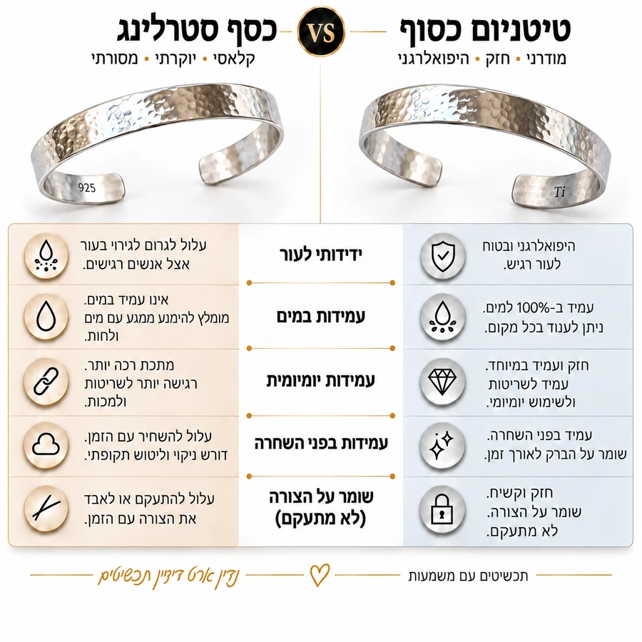 צמיד כסף מרוקע לגבר - תכשיטים בעבודת יד לגברים