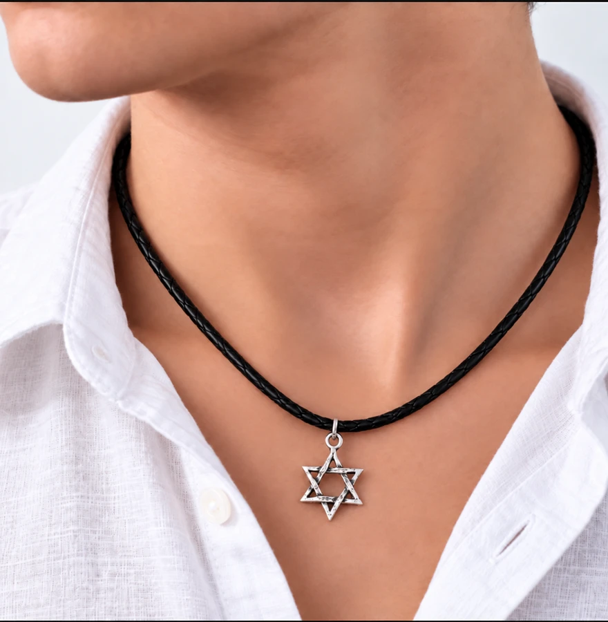 שרשרת מגן דוד לגבר