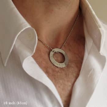 שרשרת לגבר עם חריטה