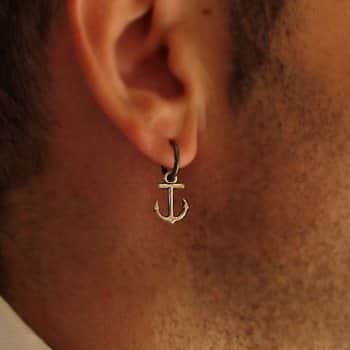 עגילים עם עוגן לגבר