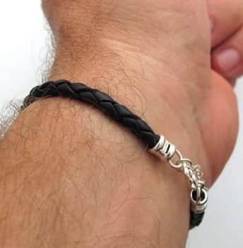 צמיד לגבר מעור אמיתי מתכוונן