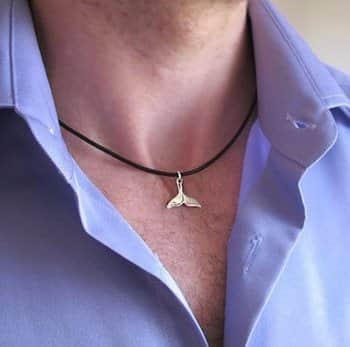 שרשרת זנב לוויתן לגבר - תכשיטי עור