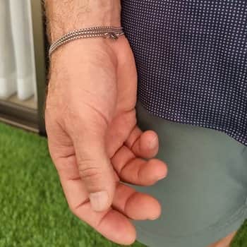 צמיד כסוף 3 ליפופים לגבר