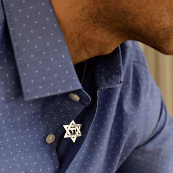 תליון מגן דוד לגבר - שרשרת חי לגברים