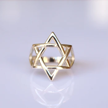 טבעת עבודת יד מגן דוד גדול