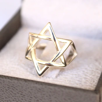 טבעת מגן דוד כסף לאישה