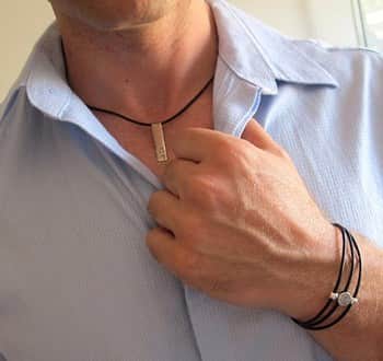 שרשרת עור לגבר - ץכשיטים מעור לגברים
