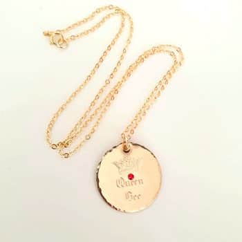 שרשרת הקדשה אישית גולדפילד 14K - מתנת יום הולדת לבחורה