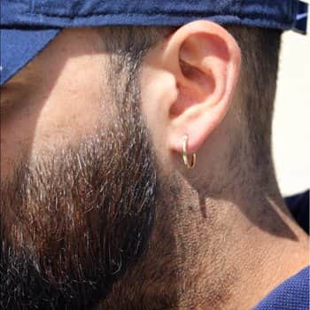 עגילים לגברים לאוזן 15 מיימ - תכשיטים לגברים