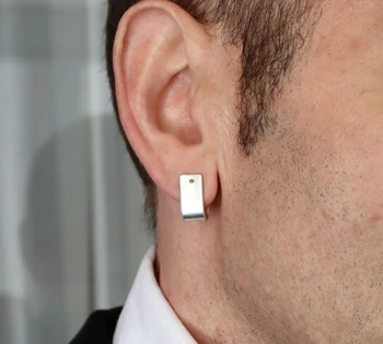 עגיל מעוצב לגבר - תכשיטי כסף לגברים