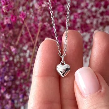 שרשרת לב נפוח בעיצוב אישי ליום אהבה, ליום הולדת