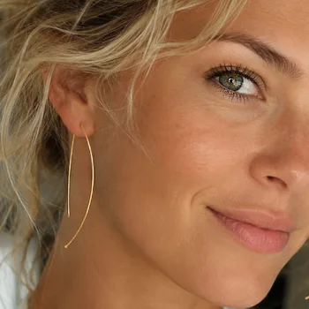 עיגילי זהב עדינים לאישה - עגילים בעבודת יד לנשים - תכשיטים מיוחדים לנשים - עגילים אופנתיים לבחורה, לאישה