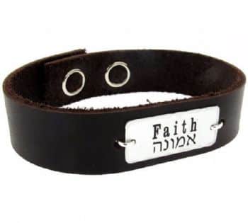 צמיד חריטה לגברים - צמיד עור לגברים